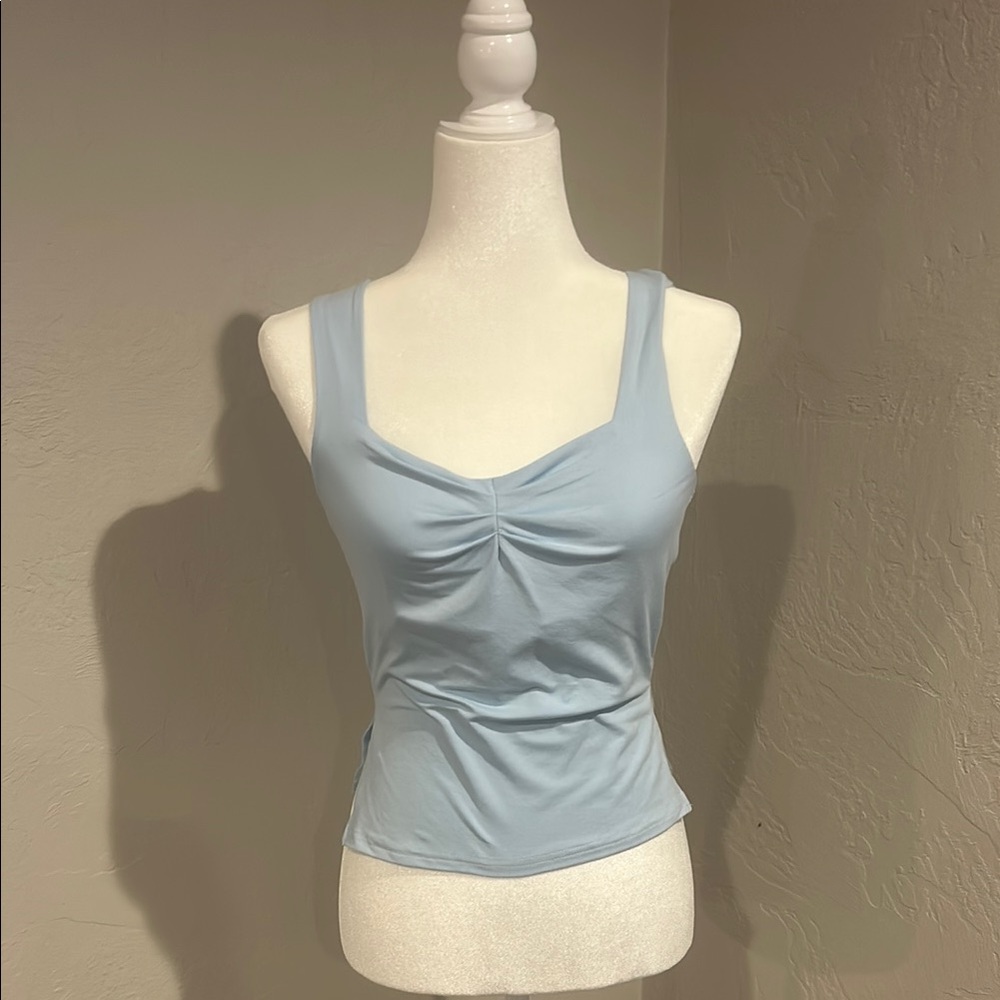 Light Blue Sleeveless Women's Top